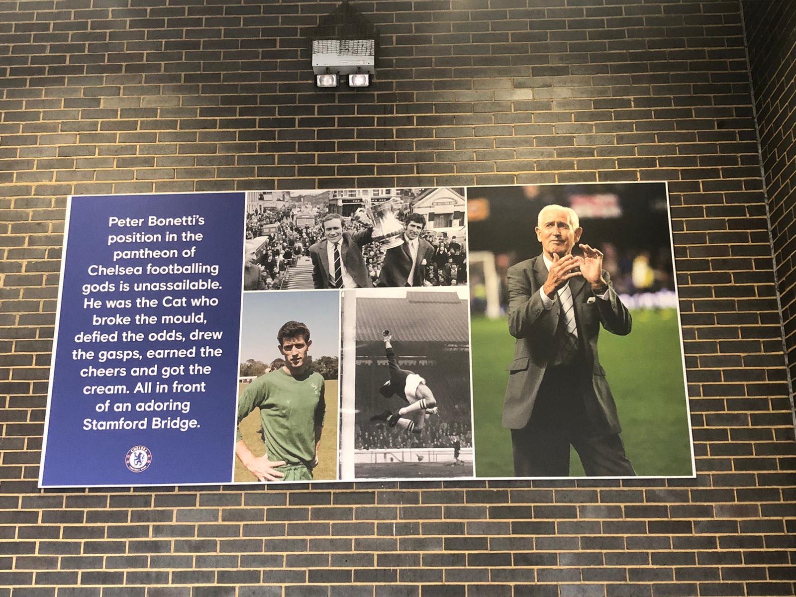 Tribute to Peter Bonetti Unveiled at Stamford Bridge